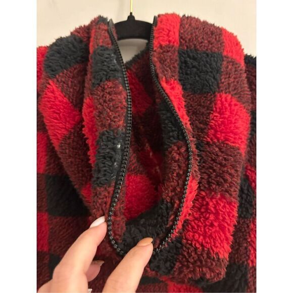 NWT Chubbies The Lumberjack Of All Trades Men's Fleece Romper Red Black Size M - Picture 13 of 13